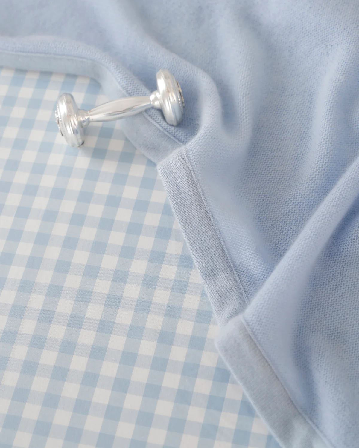 Premium Cashmere Baby Blanket - Misty Sky