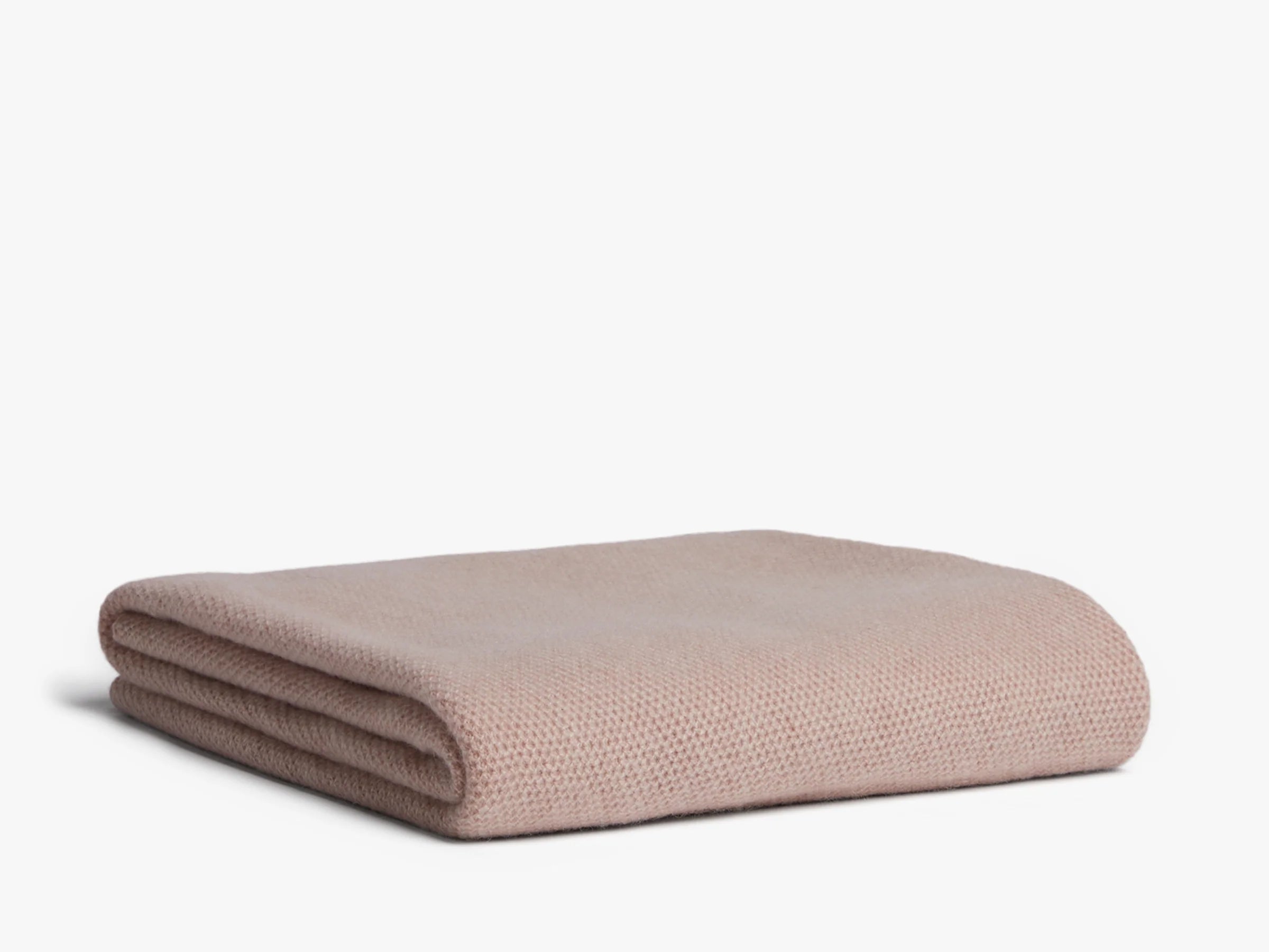Honeycomb Knit Cashmere Baby Blanket - Blush Pink