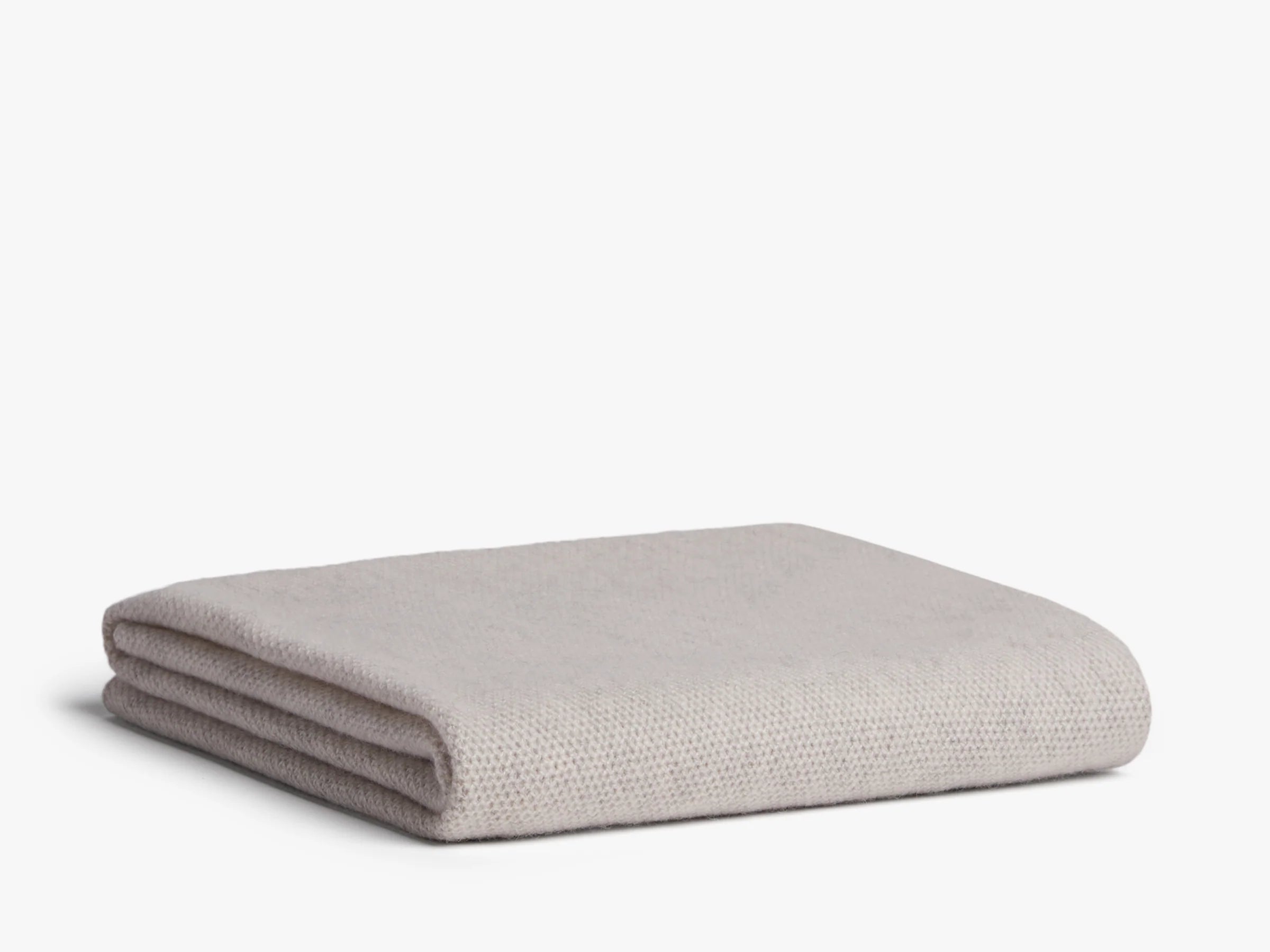 Honeycomb Knit Cashmere Baby Blanket - Greige