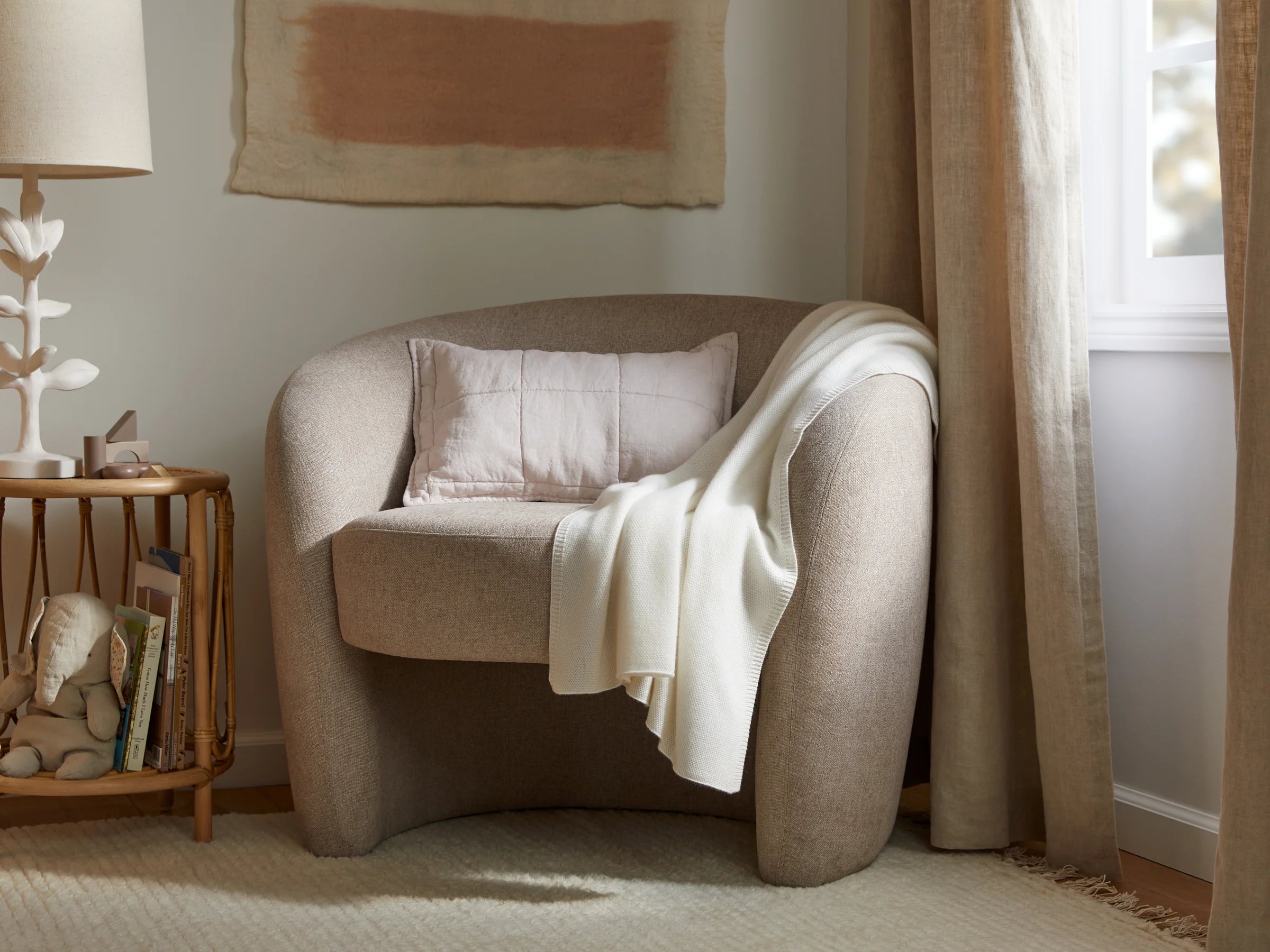 Honeycomb Knit Cashmere Baby Blanket - Ivory