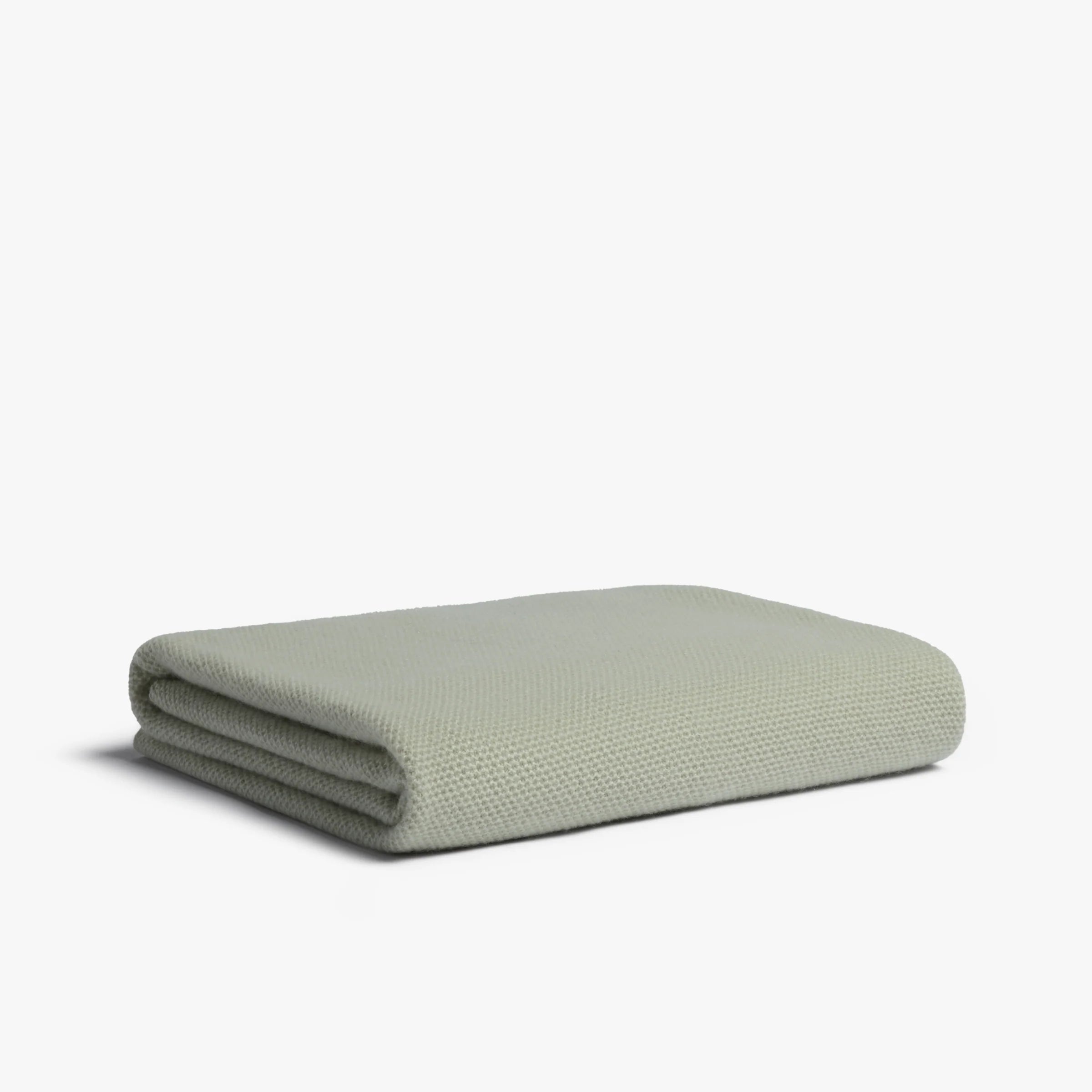 Honeycomb Knit Cashmere Baby Blanket - Sage Green