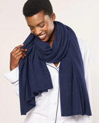 Classic Women's Cashmere Wrap -  Navy