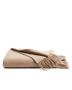 Classic Cashmere Fringe Throw - Beige