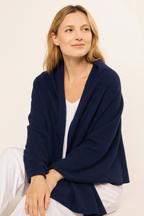 Classic Women's Cashmere Wrap -  Navy