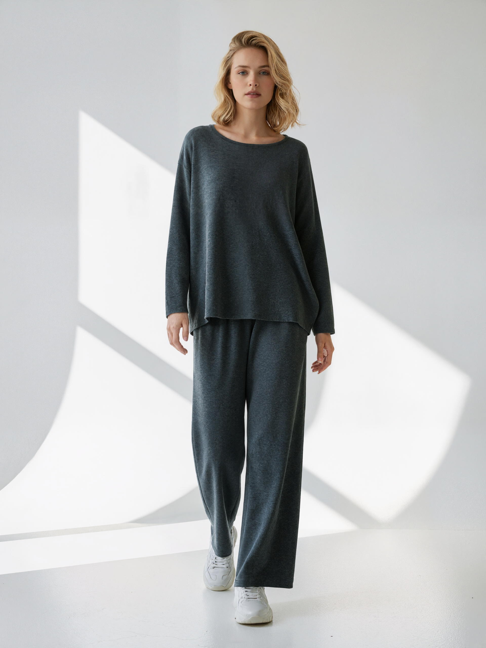 LUNE Cashmere Lounge Set - Slate