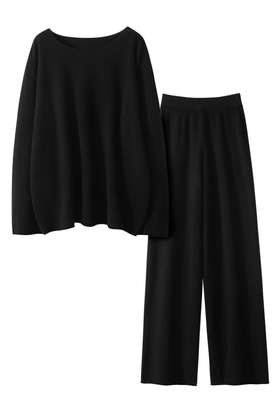 LUNE Cashmere Lounge Set - Black