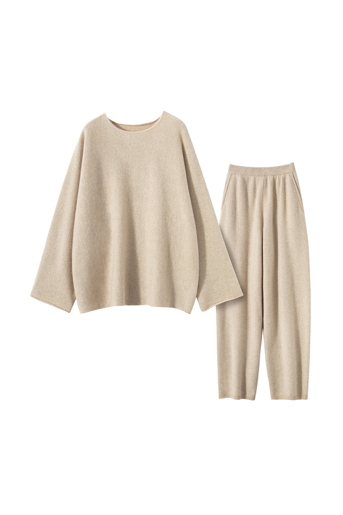 Ivory Oat Cashmere Relaxed Set