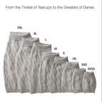 Luxurious 100% Cashmere Cable-Knit Dog Sweater - Grey