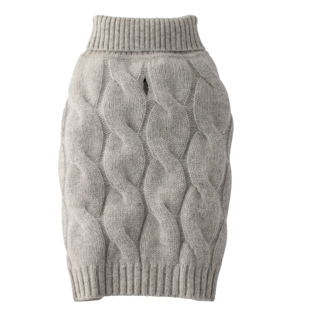 Luxurious 100% Cashmere Cable-Knit Dog Sweater