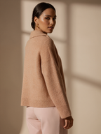 Refined Cashmere Camel V-Collar Knit