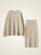 Dear - Classic Cable Cashmere Co-ord Set