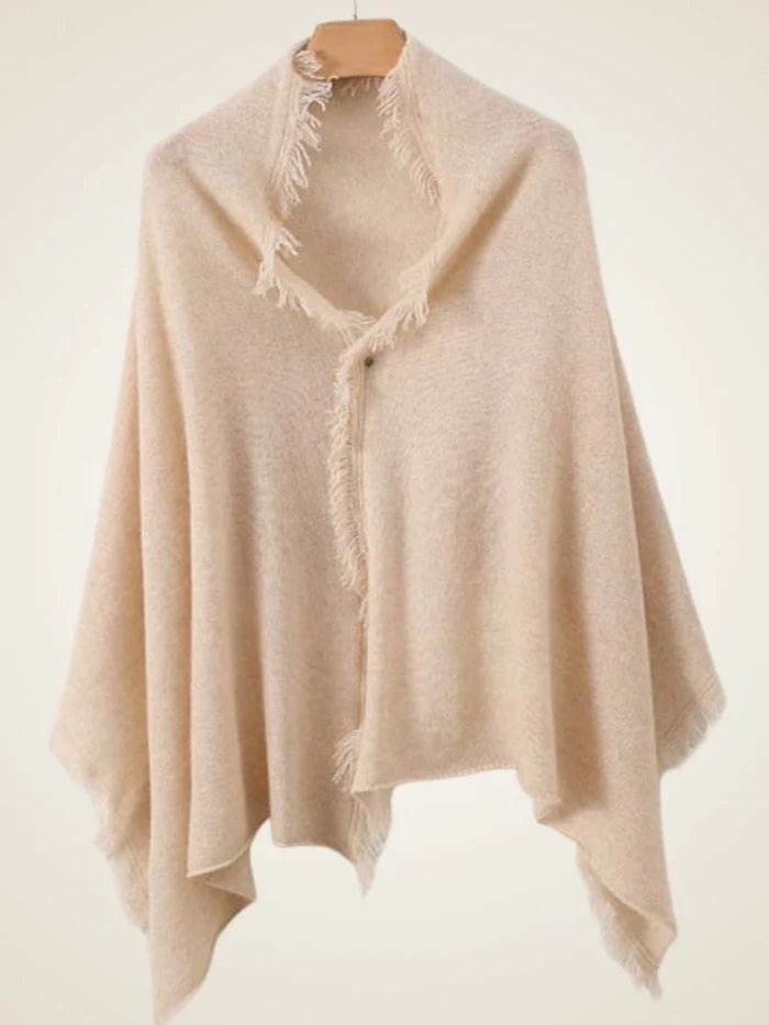 Elegant Fringe Cashmere Shawl