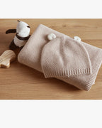 Honeycomb Knit Cashmere Baby Blanket - Blush Pink