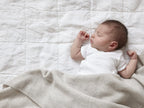 Honeycomb Knit Cashmere Baby Blanket - Greige