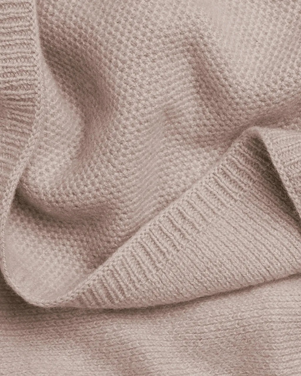 Honeycomb Knit Cashmere Baby Blanket - Blush Pink