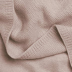 Honeycomb Knit Cashmere Baby Blanket - Blush Pink