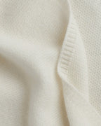 Honeycomb Knit Cashmere Baby Blanket - Ivory