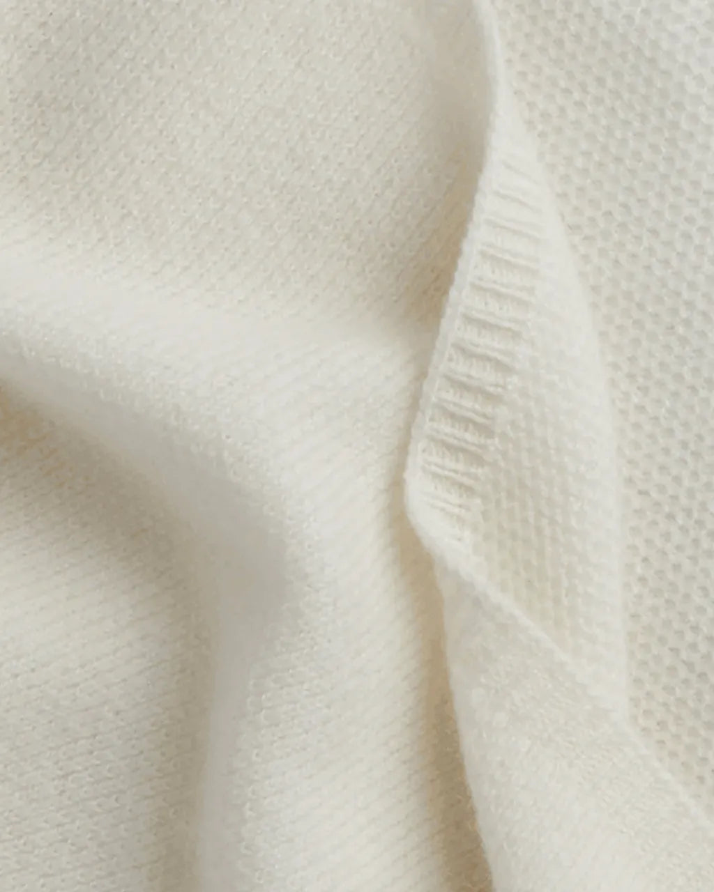 Honeycomb Knit Cashmere Baby Blanket - Ivory