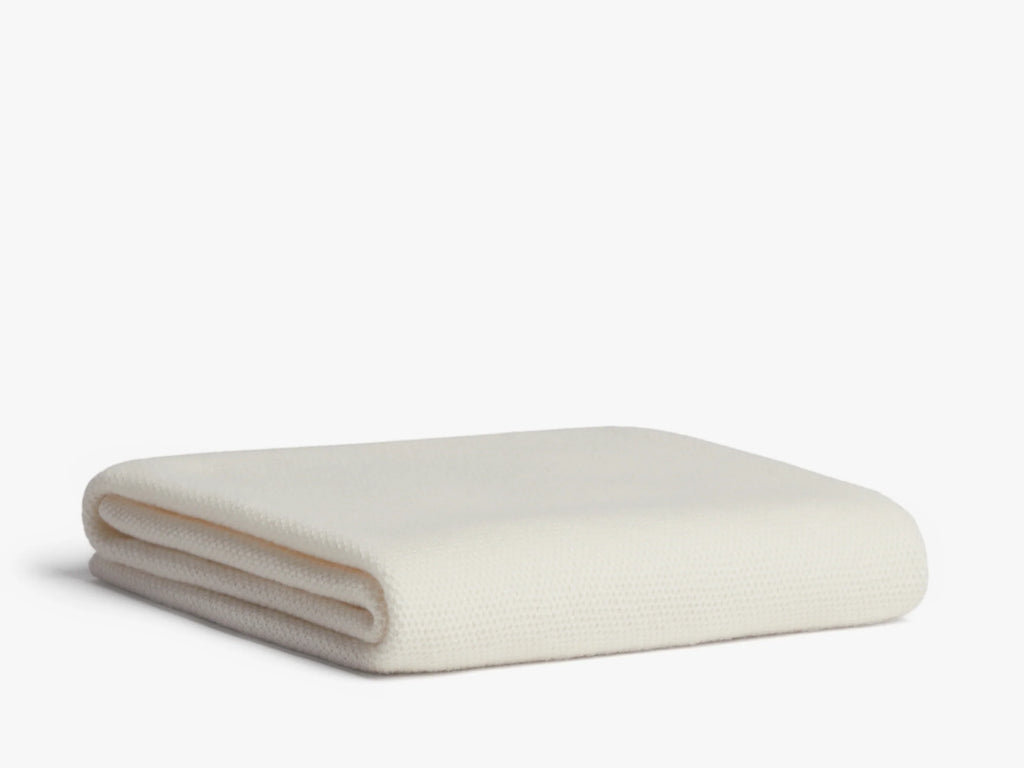 Honeycomb Knit Cashmere Baby Blanket - Ivory
