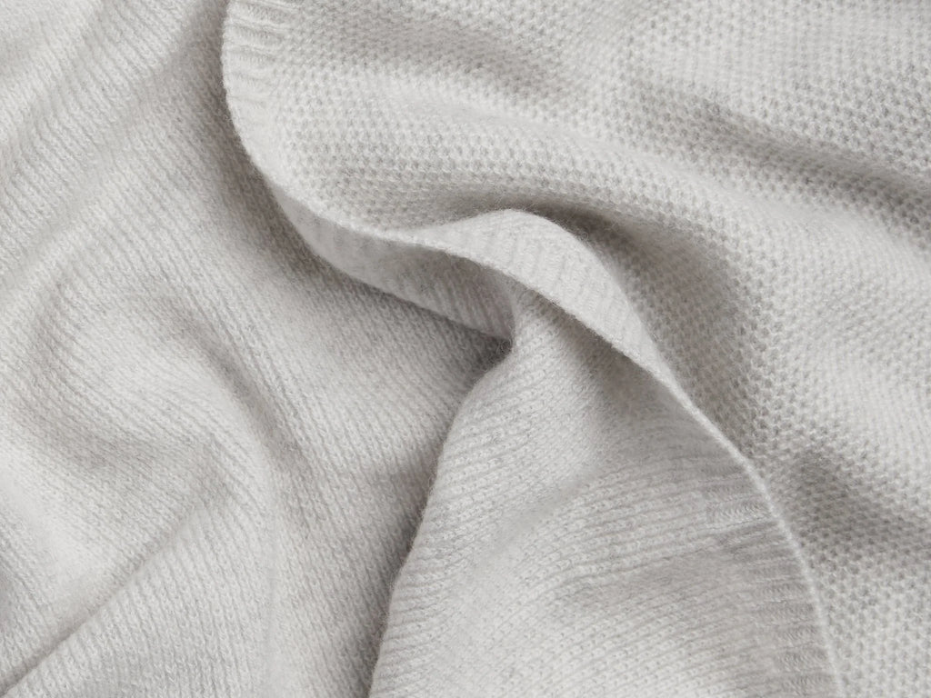 Honeycomb Knit Cashmere Baby Blanket - Greige