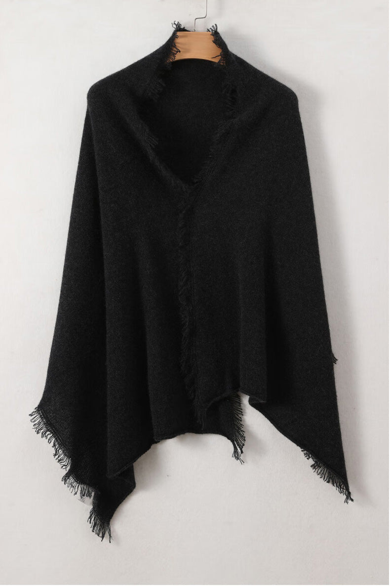 Elegant Fringe Cashmere Shawl