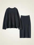 Dear - Classic Cable Cashmere Co-ord Set