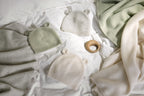 Honeycomb Knit Cashmere Baby Hat - Sage Green