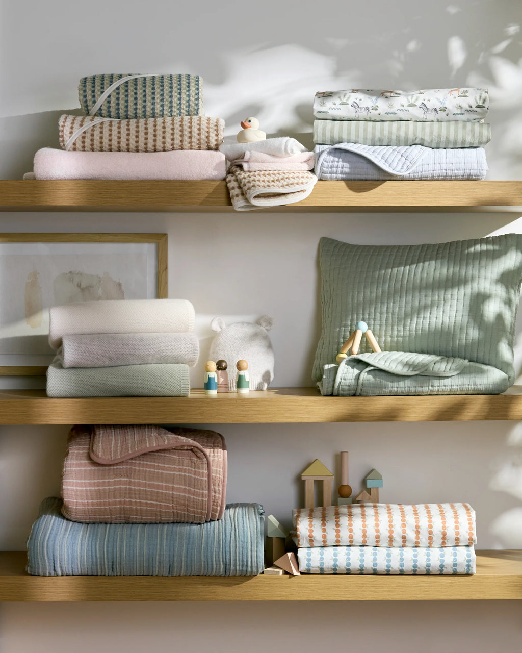 Honeycomb Knit Cashmere Baby Hat - Sage Green