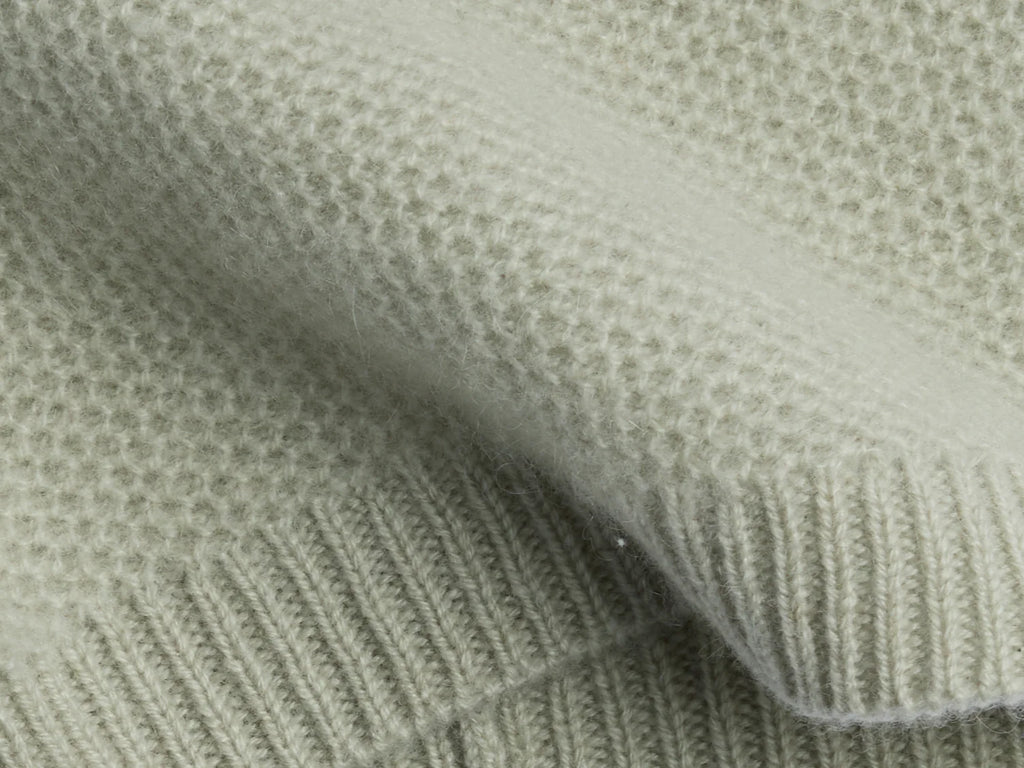 Honeycomb Knit Cashmere Baby Hat - Sage Green