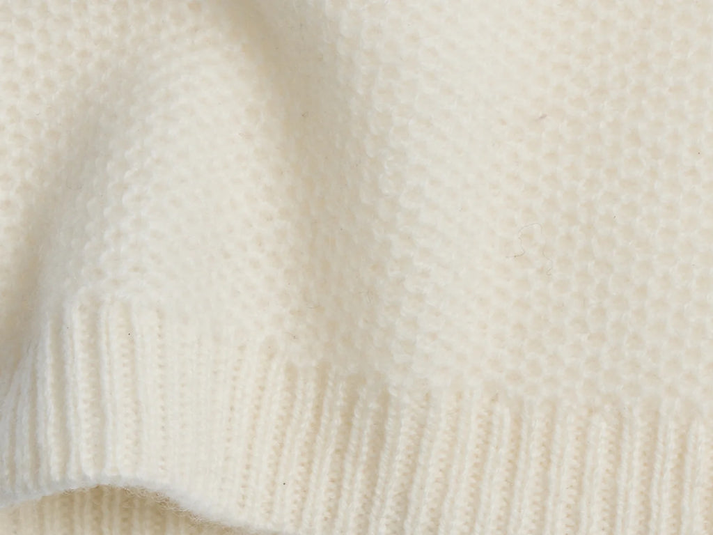 Honeycomb Knit Cashmere Baby Hat - Sage Green